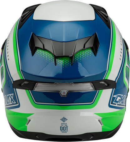 Ff 98 Aftershock Helmet White/Neon Green Sm