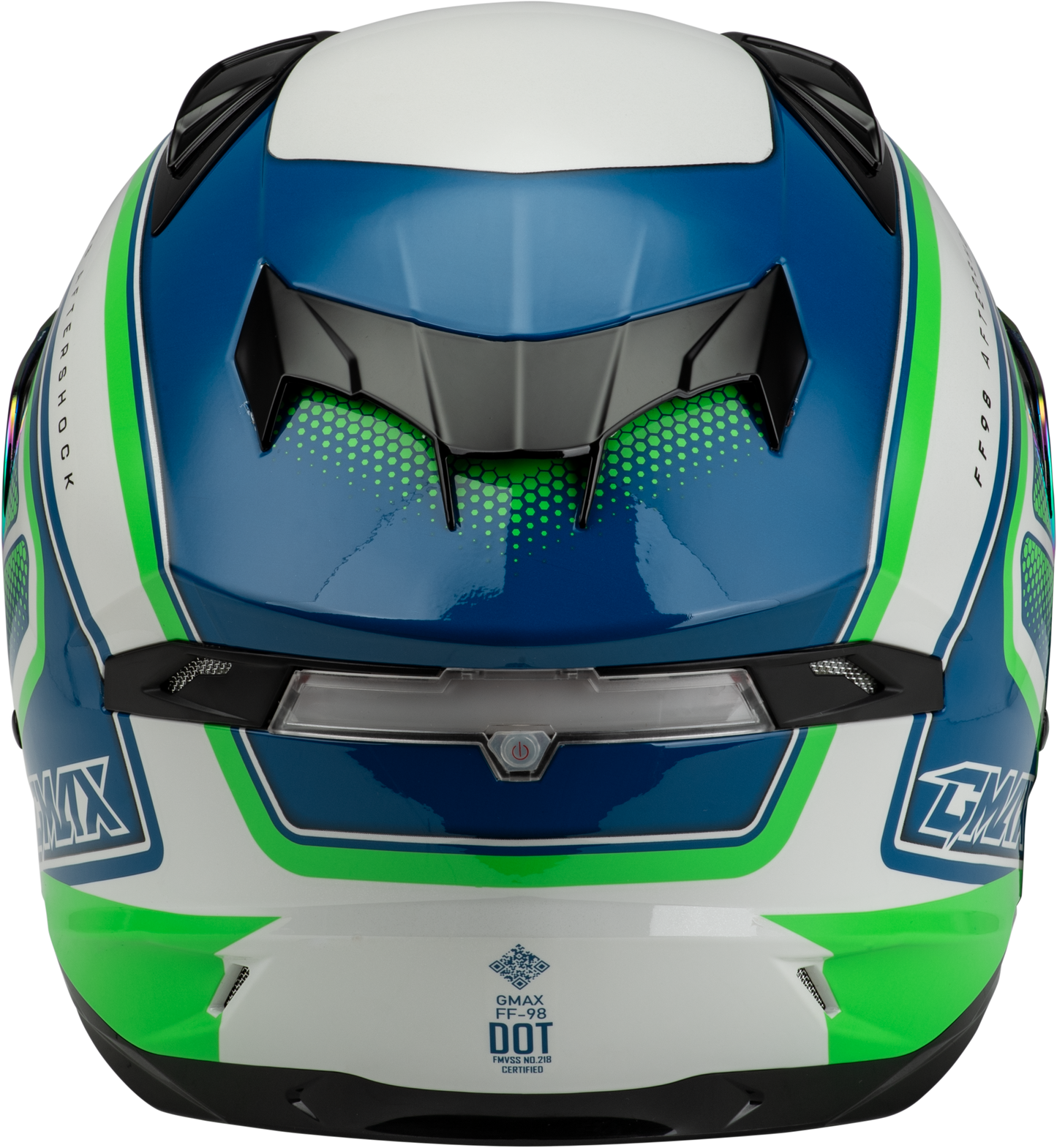 Ff 98 Aftershock Helmet White/Neon Green 2x