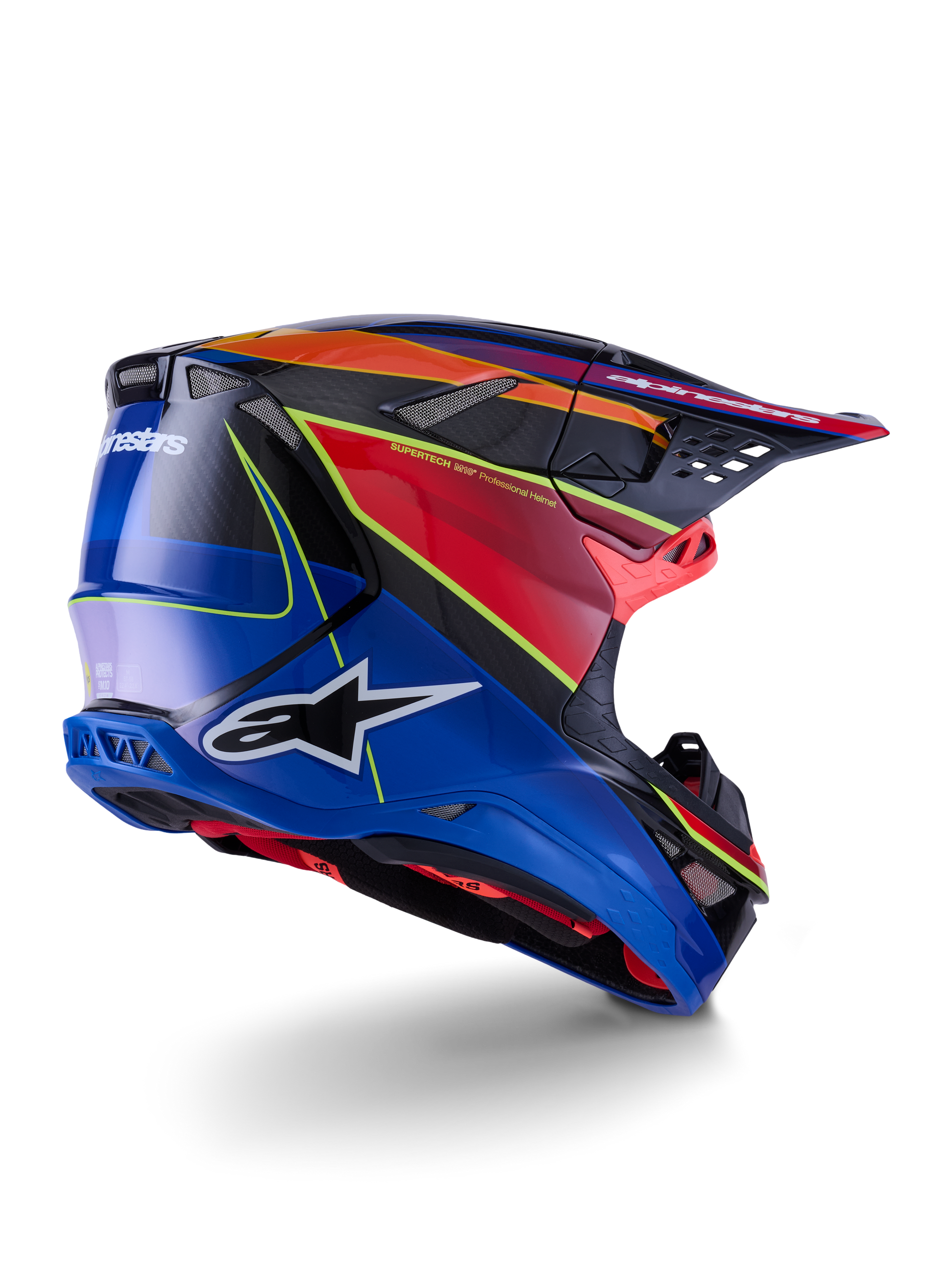Supertech S M10 Era Helmet Blu/Rd/Ylw Fluo Glossy 2x