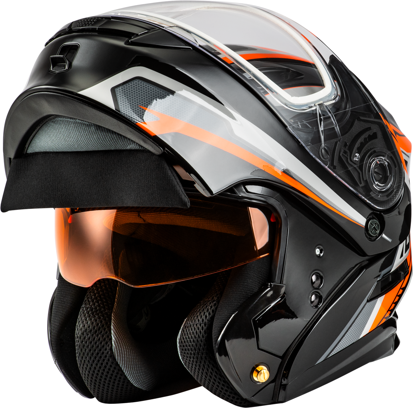 Md 01s Transistor Snow Helmet Orange/Black Md