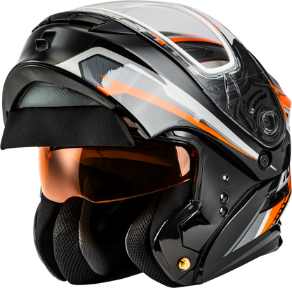 Md 01s Transistor Snow Helmet Orange/Black Md