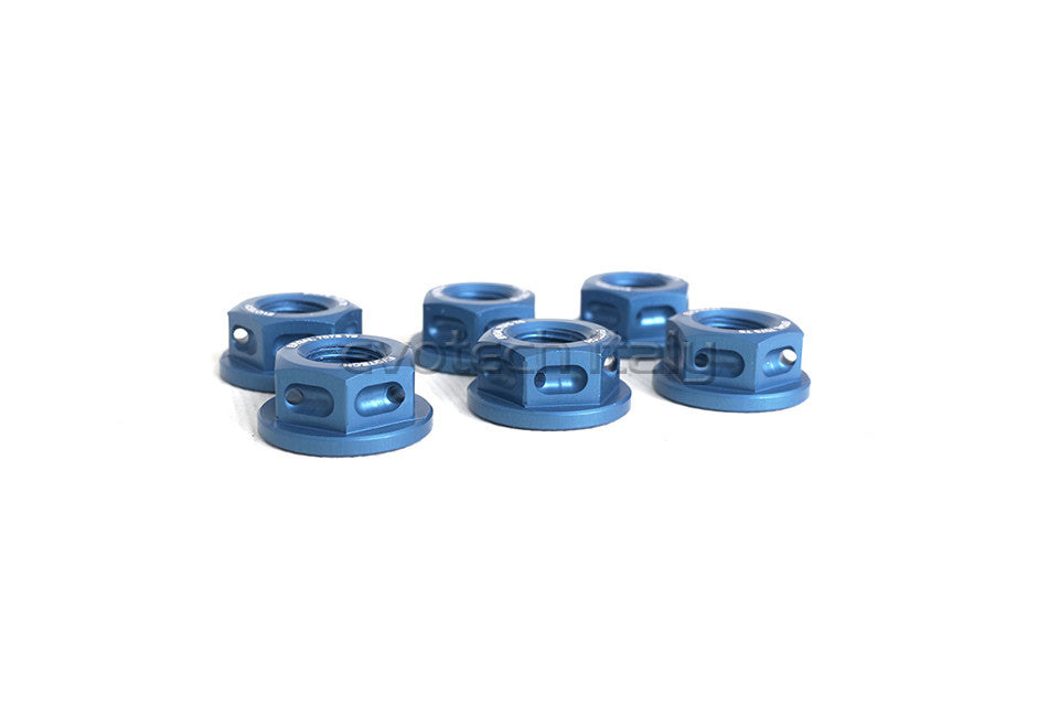 Evotech Srl Billet Aluminum Ring Gear Sprocket Nuts (set of 6) for Ducati and KTM - M8x1.25