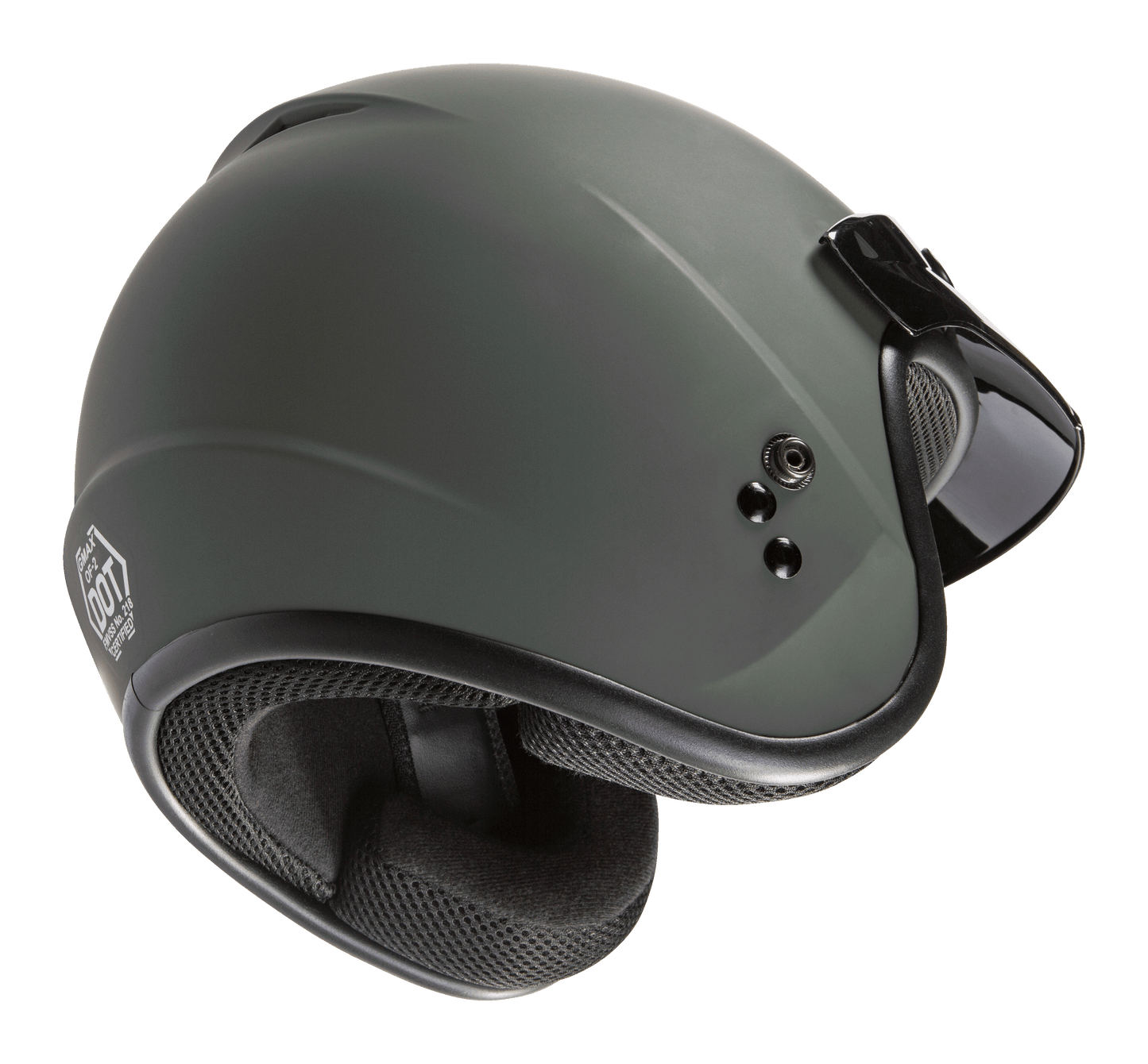 Of 2 Open Face Helmet Matte Green Xl