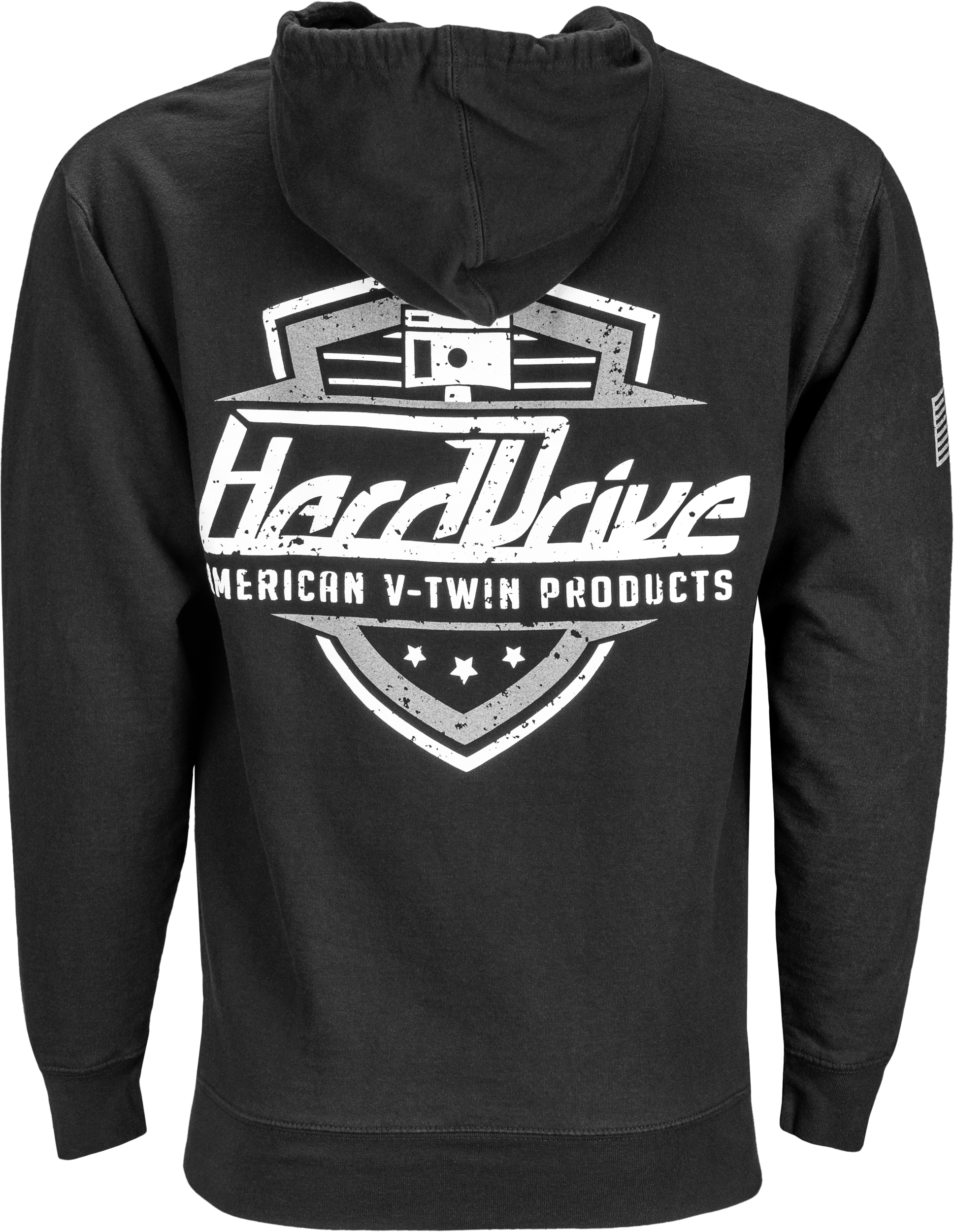 Harddrive Shield Hoodie Black/White Lg
