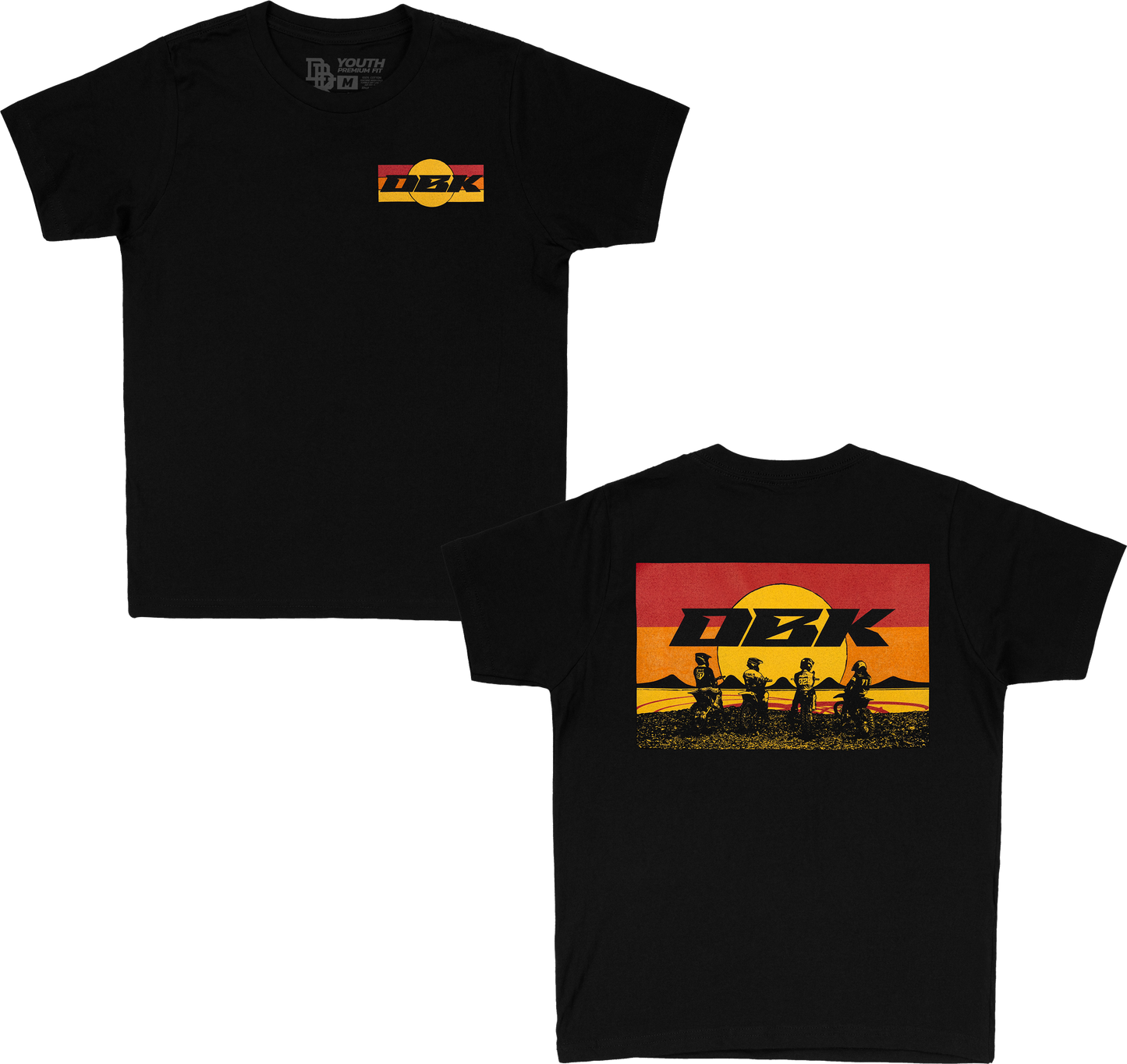 Sunday Stripe Youth Tee Black Ym