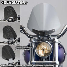 Gladiator Windshield W/Black Mounts (Light Tint)