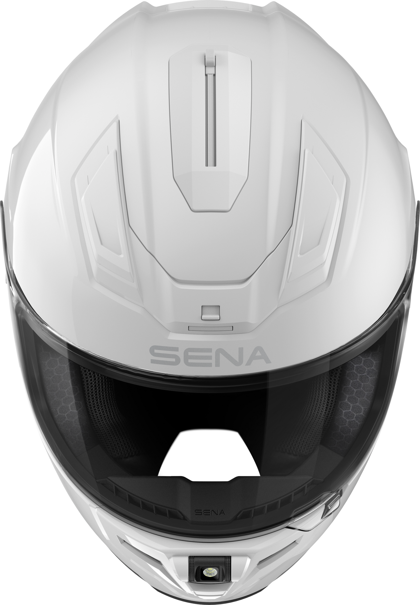 Phantom Ff Mesh Com Helmet Glossy White 2x