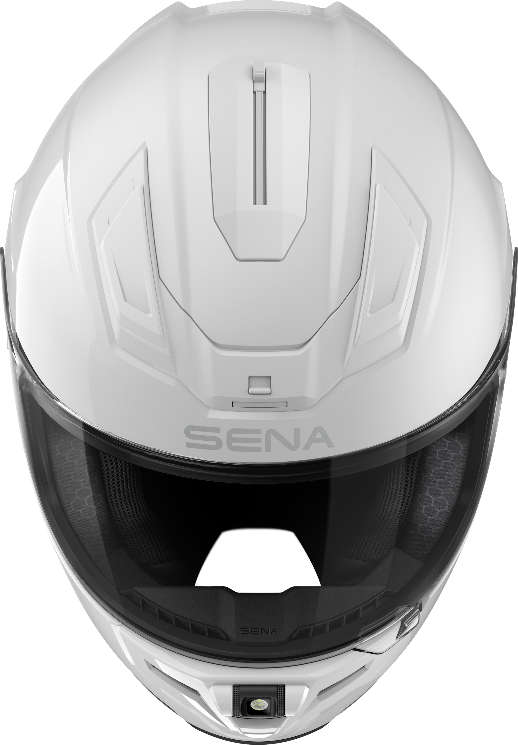 Phantom Ff Mesh Com Helmet Glossy White Lg
