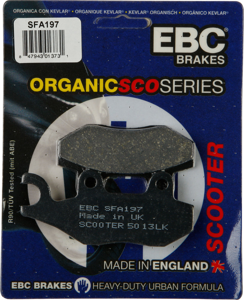 Brake Pads Sfa197 Organic