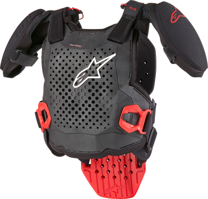 A 5 S Youth Chest Protector Black/White/Red Lg/Xl