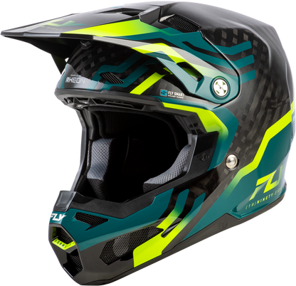 Formula S Carbon Byte Helmet Black Carbon/Teal/Lime Xs