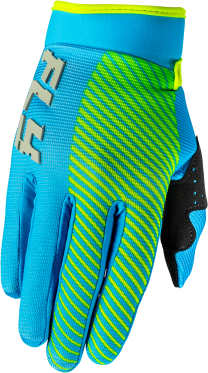 Youth F 16 Gloves Blue/Hi Vis Yl
