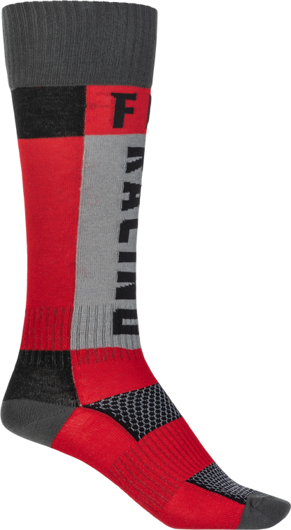 Mx Socks Thick Red/Grey Lg/Xl