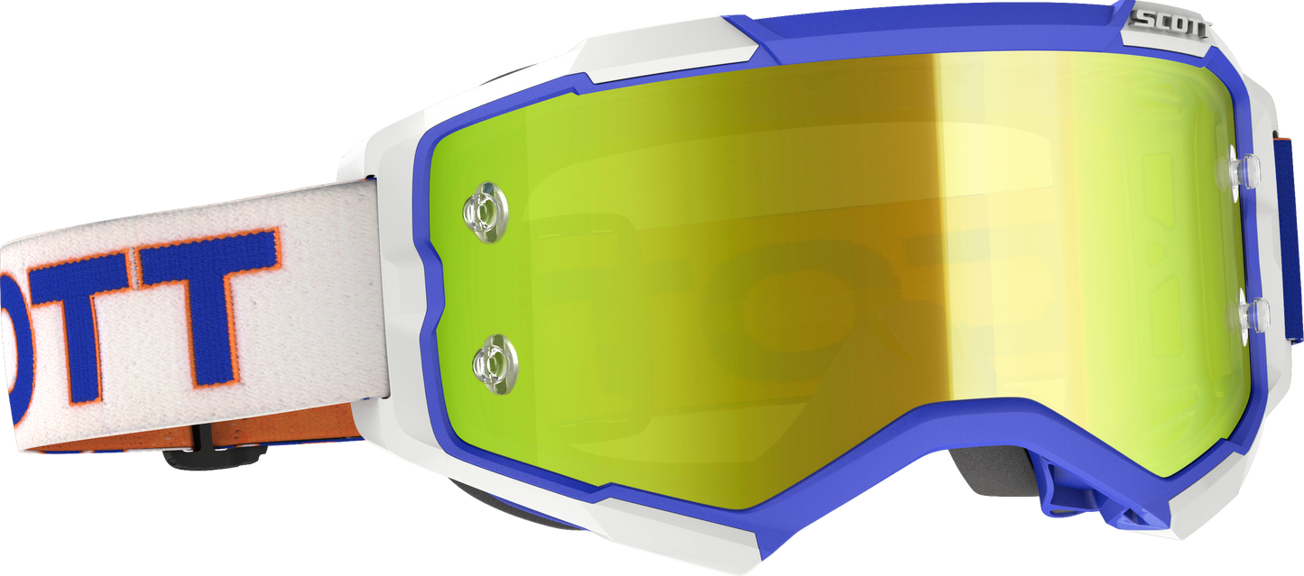 Fury Goggle Retro White/Blue Yellow Chrome Works