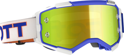 Fury Goggle Retro White/Blue Yellow Chrome Works