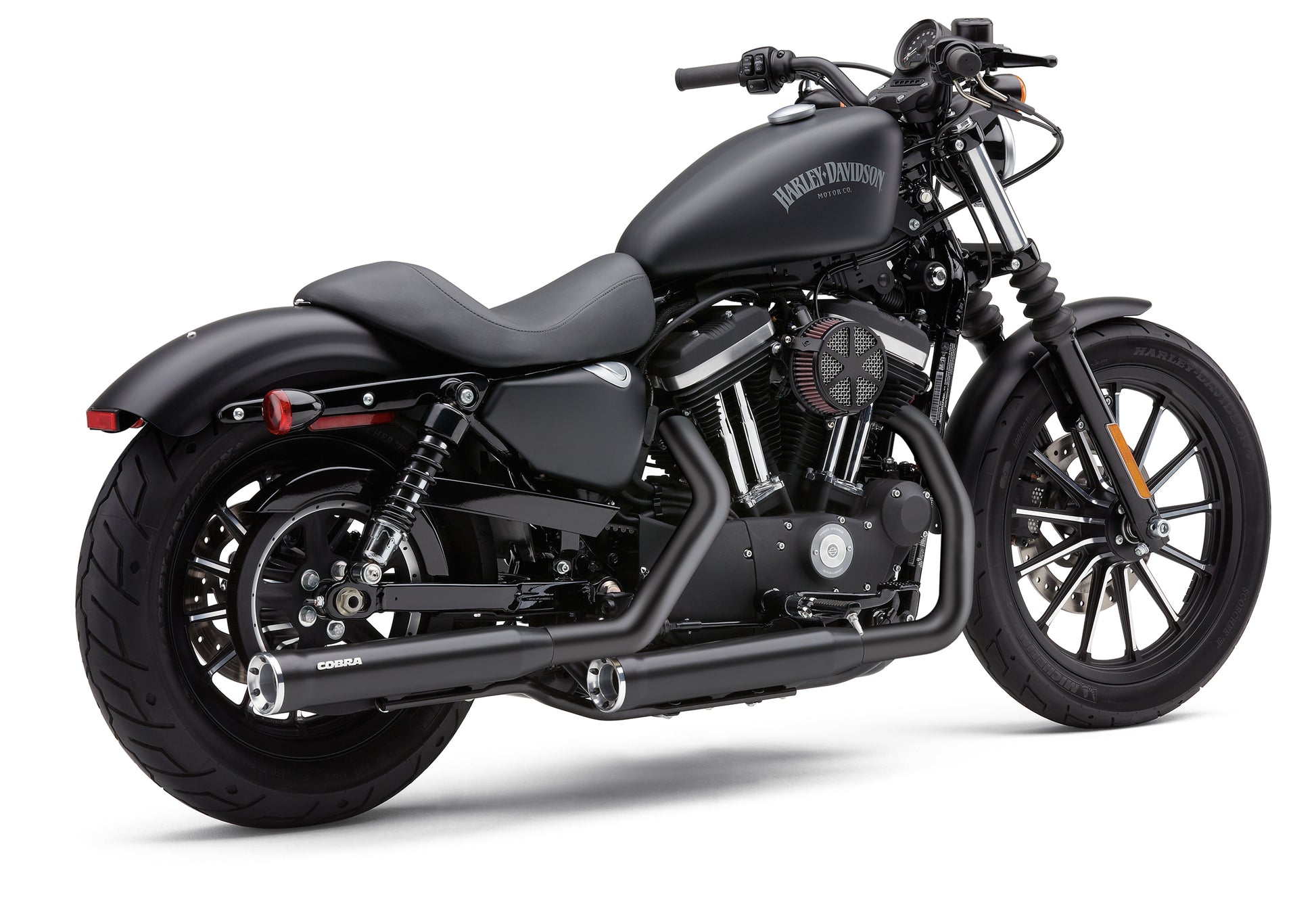 3" Rpt Slip Ons Black Sportster 04 13