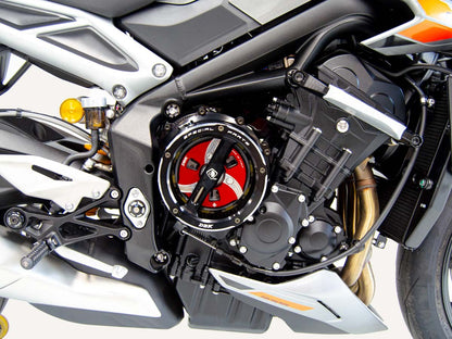 DBK Special Parts (Ducabike) EVO-3D Clear Wet Clutch Cover for the Triumph Street Triple 765 (2017+)