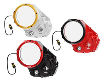 DBK Special Parts (Ducabike) EVO LED Clear Wet Clutch Cover for the Ducati Hypermotard 821 (2015) / 939 / 950, Multistrada 950, Supersport /S and Monster 821
