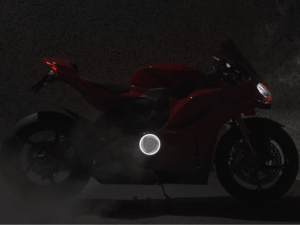 DBK Special Parts (Ducabike) EVO LED Dual Color Clear Wet Clutch Cover for the Ducati Panigale / Streetfighter / Multistrada / Diavel V4