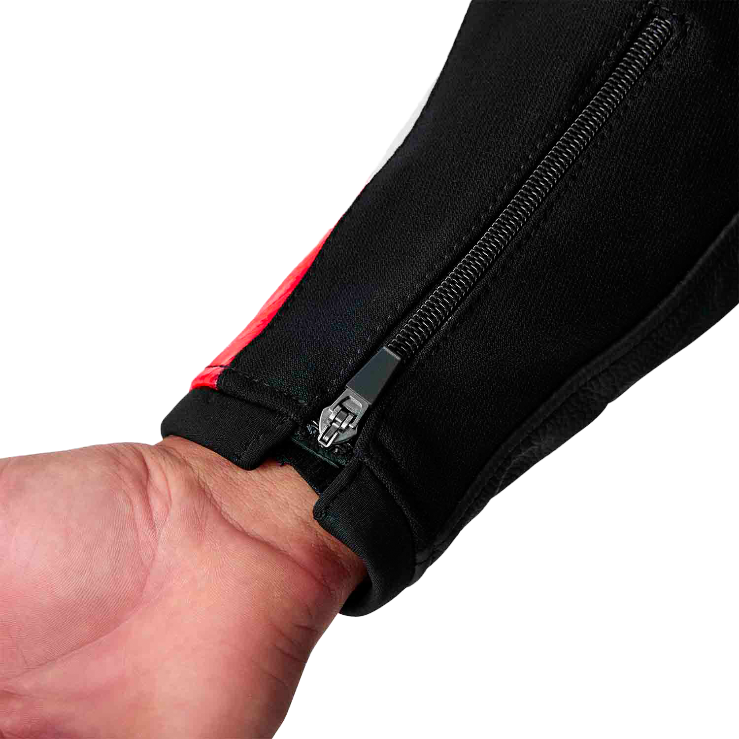 Tractech Evo D3o Jacket Blk/Flo Red Leather Sm