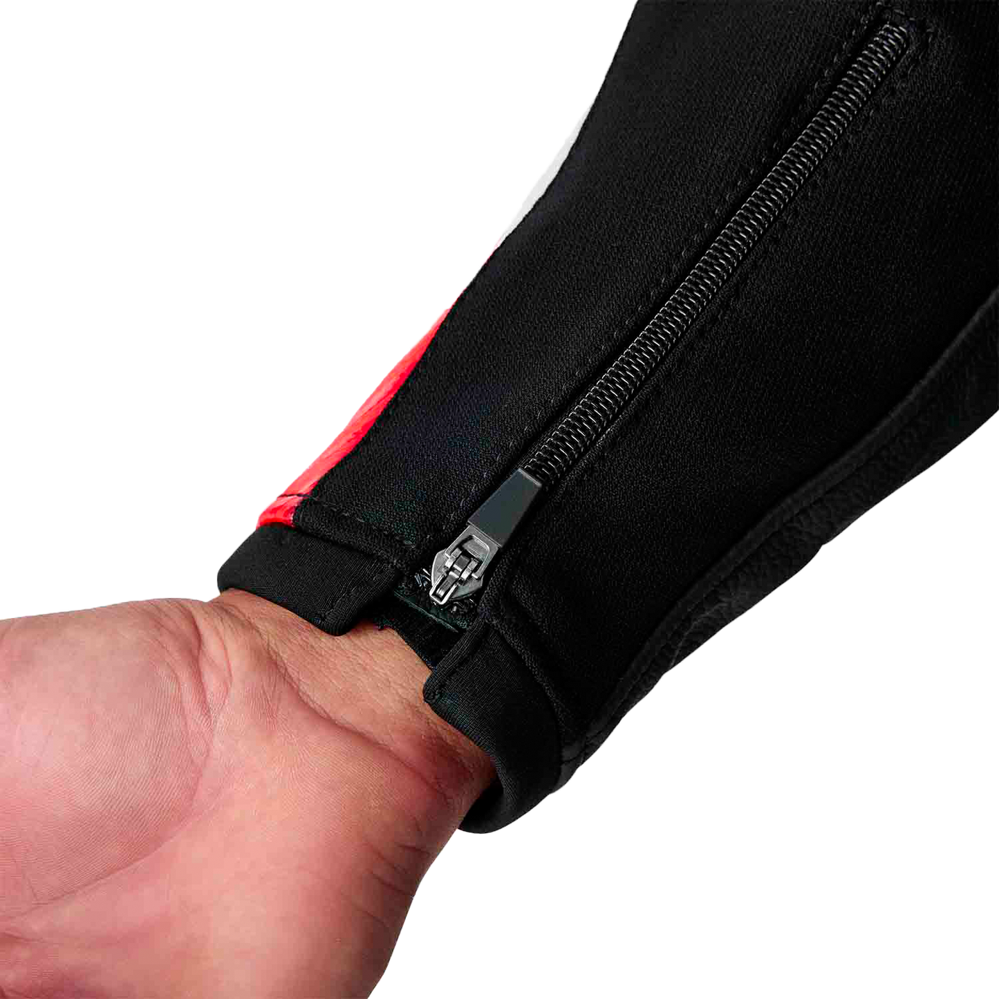 Tractech Evo D3o Jacket Blk/Flo Red Leather Xl