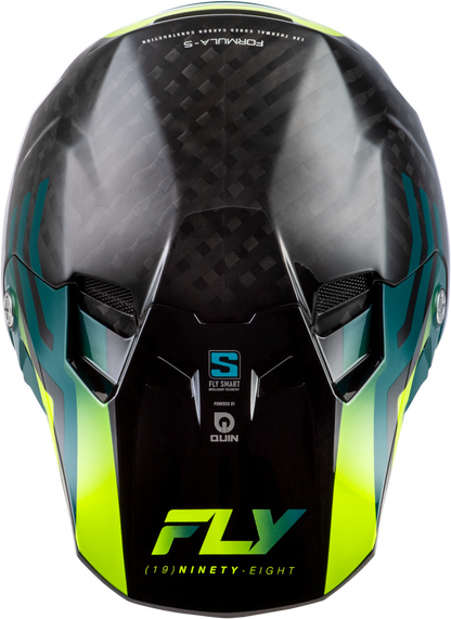 Formula S Carbon Byte Helmet Black Carbon/Teal/Lime Xs