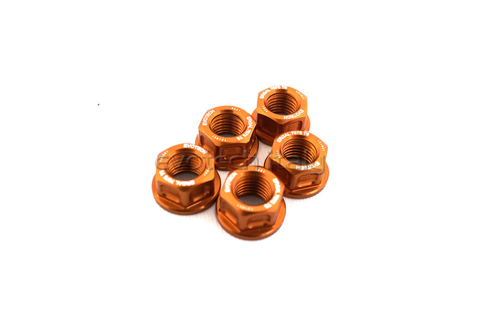 Evotech Srl Billet Aluminum Flange Nuts or Sprocket Nuts for Ducati's (set of 5) M10x1.0