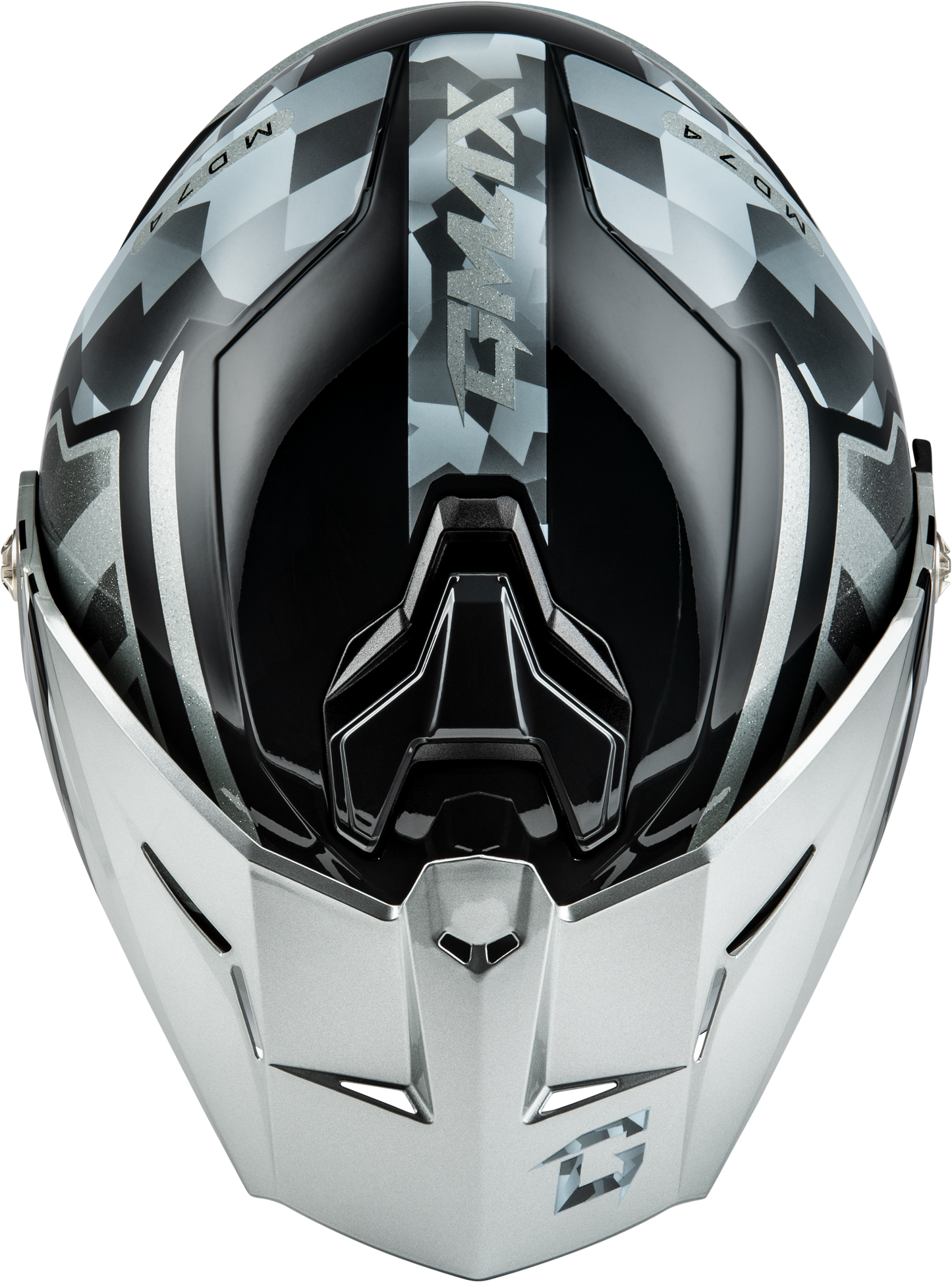 Md 74 Striker Modular Helmet W Slvr Shield Slvr/Blu Mtlc Sm