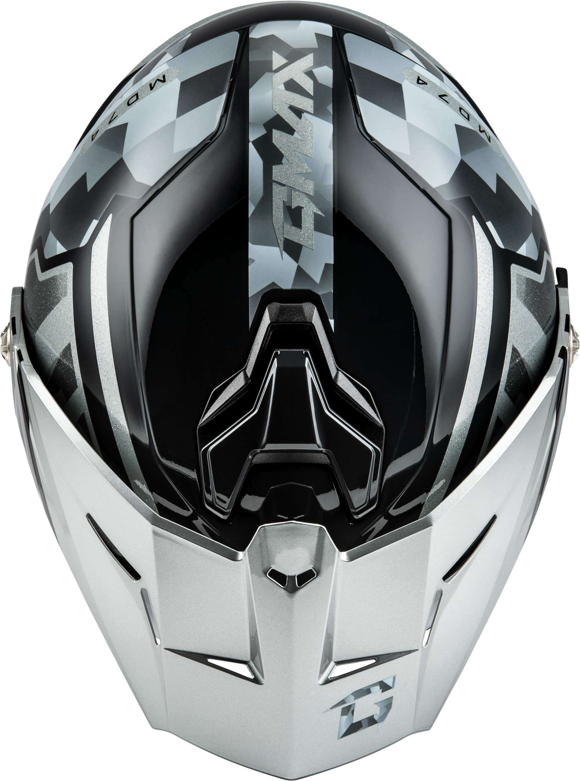 Md 74 Striker Modular Helmet W Slvr Shield Slvr/Blu Mtlc Sm