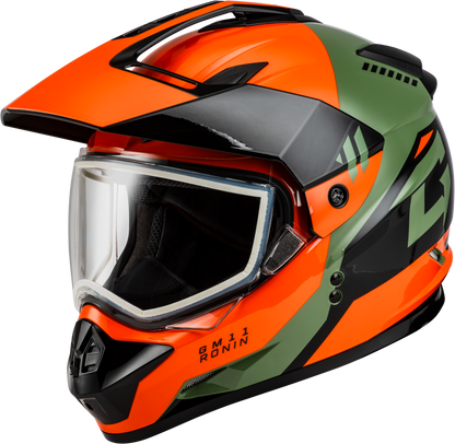 Gm 11 Ronin Helmet Orange/Green/Black Md
