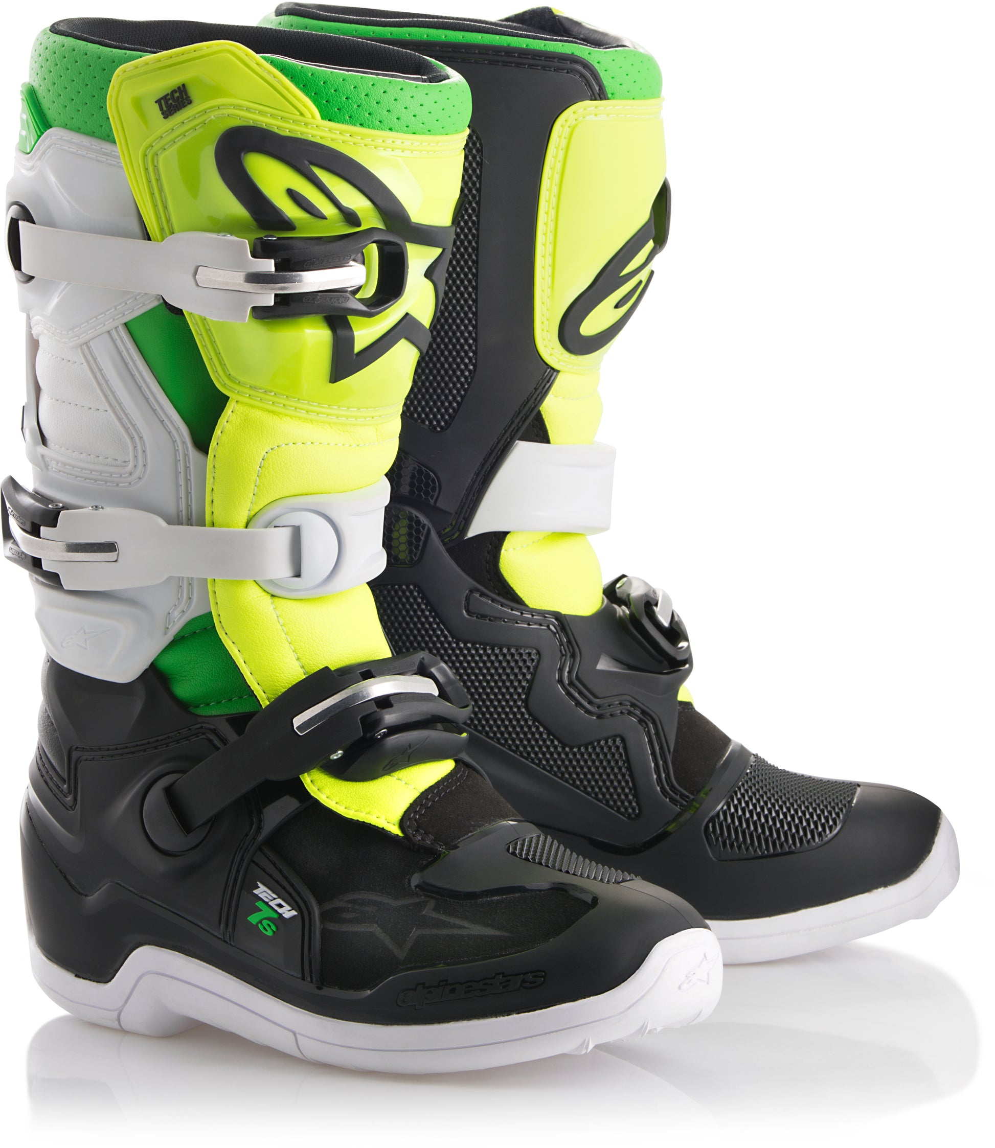 Tech 7s Prodigy Boots Black/White/Yellow Sz 04