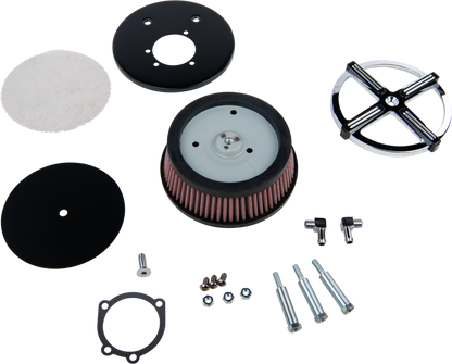 X Force Air Cleaner Kit Chrome/Black