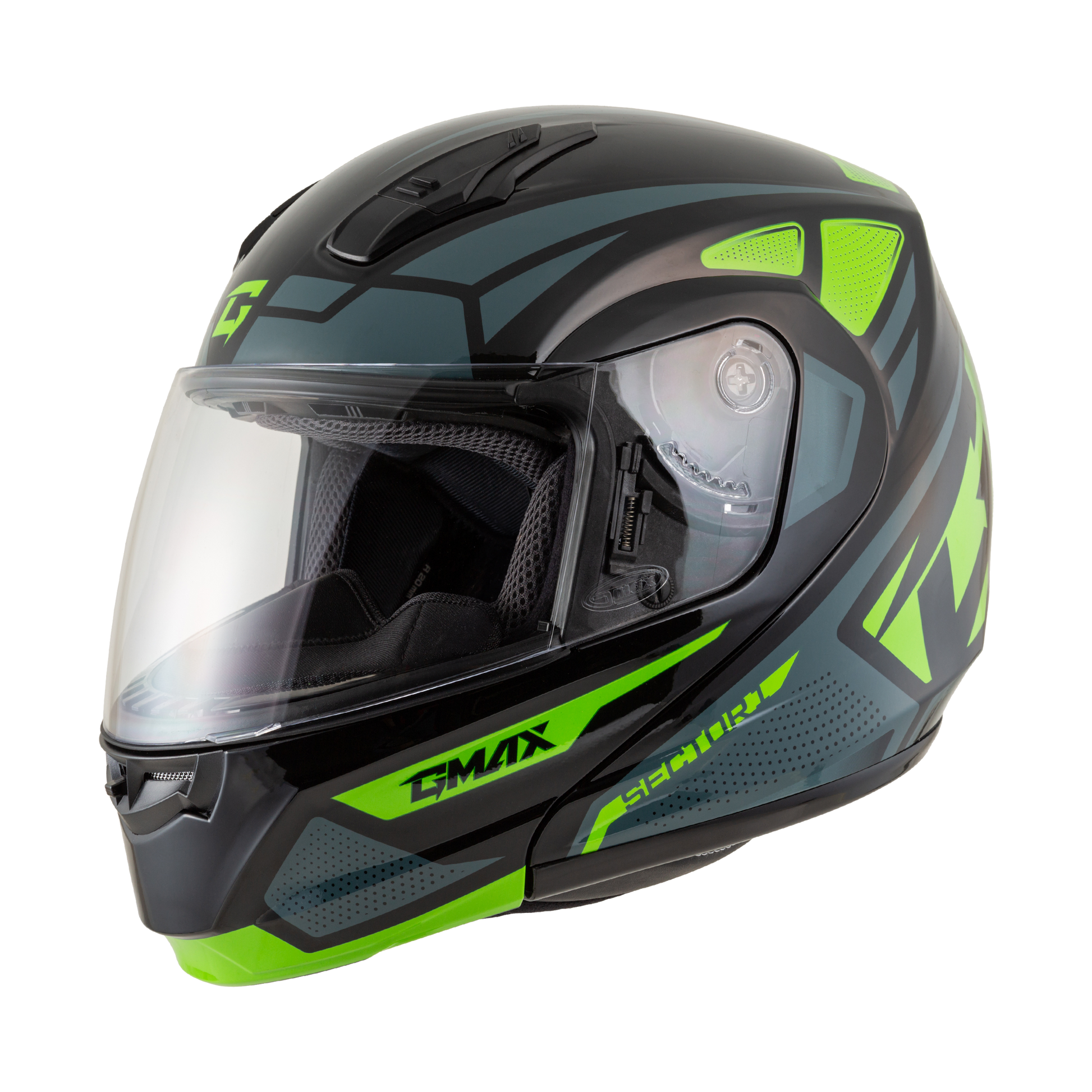 Md 04 Sector Helmet Black/Grn/Wht Xs