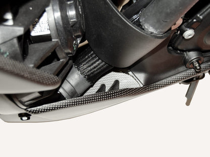 DBK Special Parts (Ducabike) Carbon Fiber Left Hand Inner Belly Pan Side Support for Ducati Diavel V4