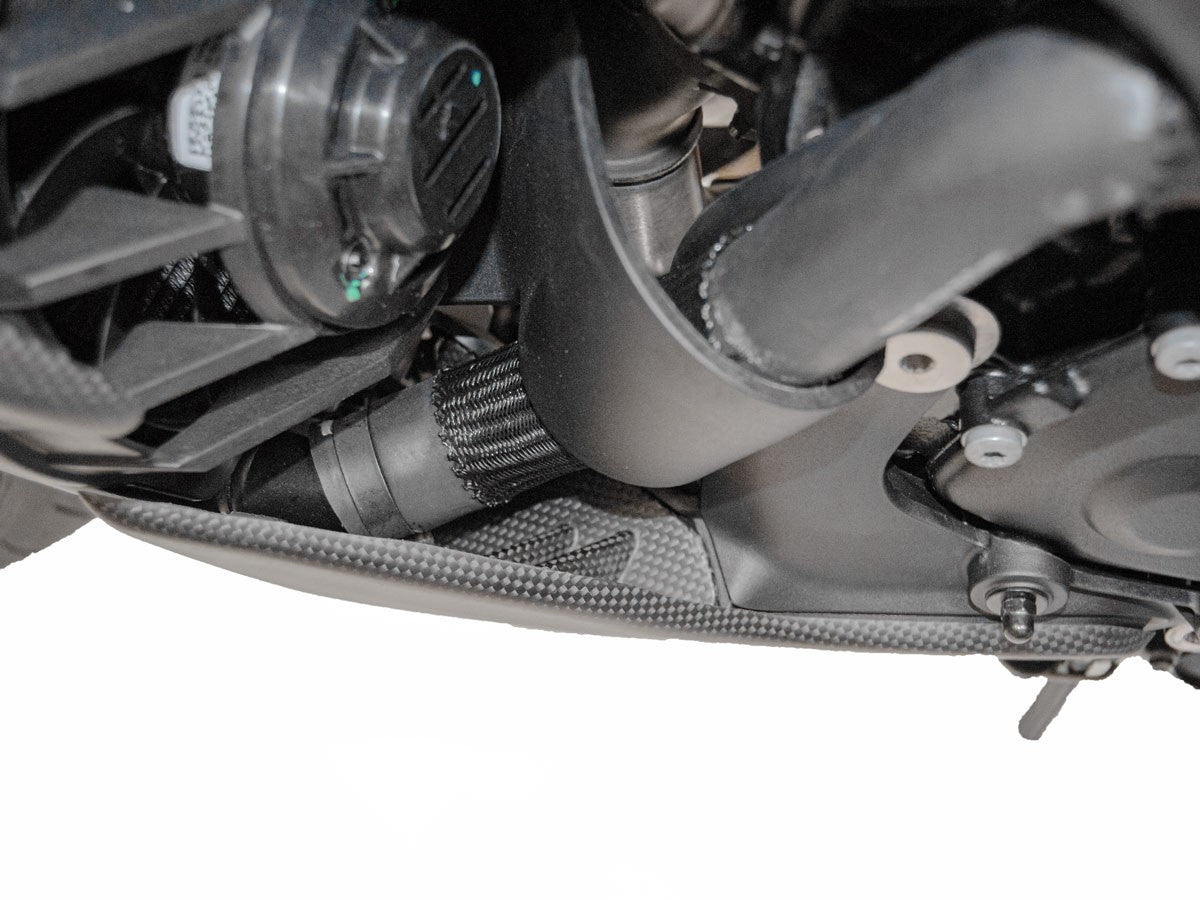 DBK Special Parts (Ducabike) Carbon Fiber Left Hand Inner Belly Pan Side Support for Ducati Diavel V4