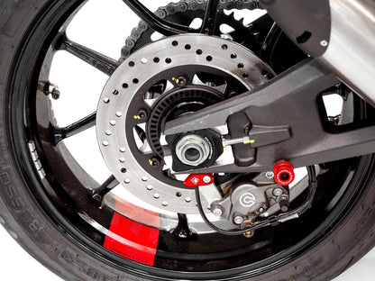DBK Special Parts (Ducabike) Billet Chain Adjusters for the Ducati Monster 937, Hypermotard 698 Mono, and 2025+ V2 models
