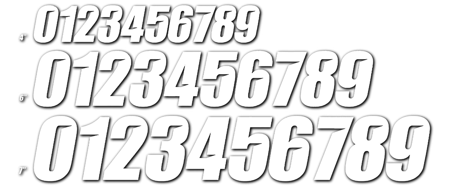 #8 White 7 Slash Series 3/Pk