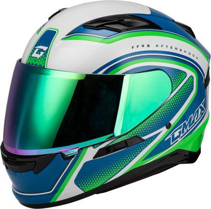 Ff 98 Aftershock Helmet White/Neon Green Md