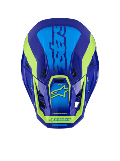 Sm7 Deed Helmet Blue/Ylw Fluo Glossy Md