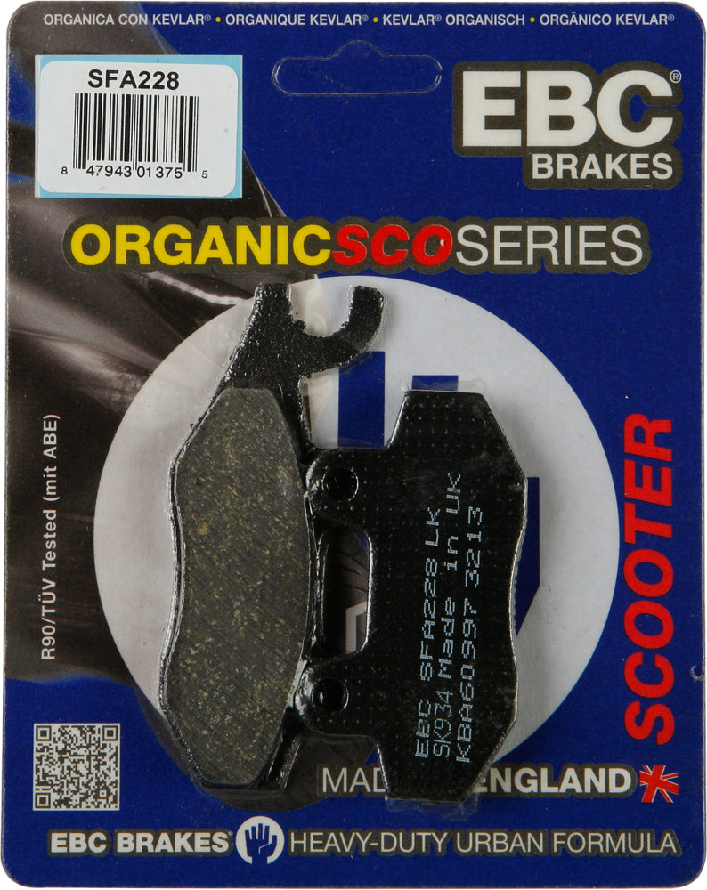 Brake Pads Sfa228 Organic