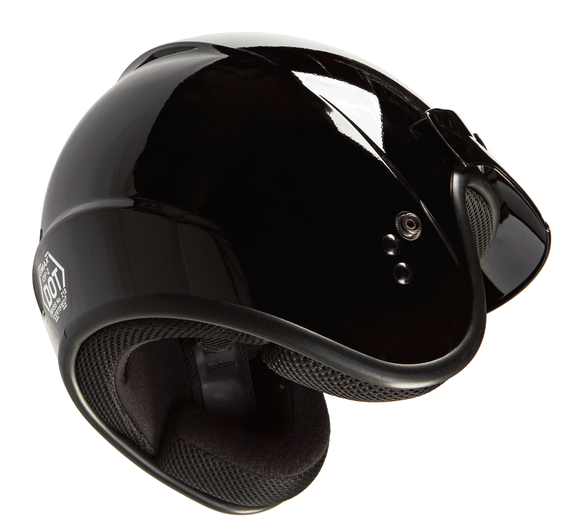 Of 2 Open Face Helmet Black Md