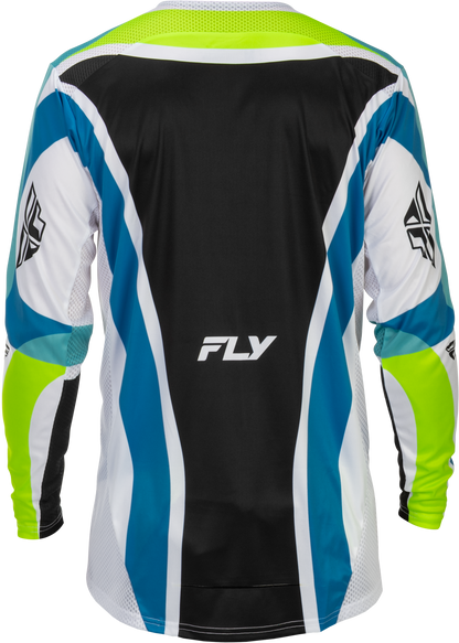 Lite Le Current Jersey White/Lime/Blue Sm