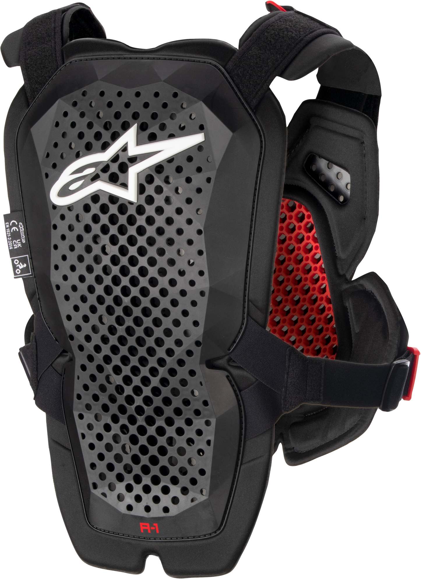 A 1 Chest Protector Anthracite/Black/Red  Md/Lg