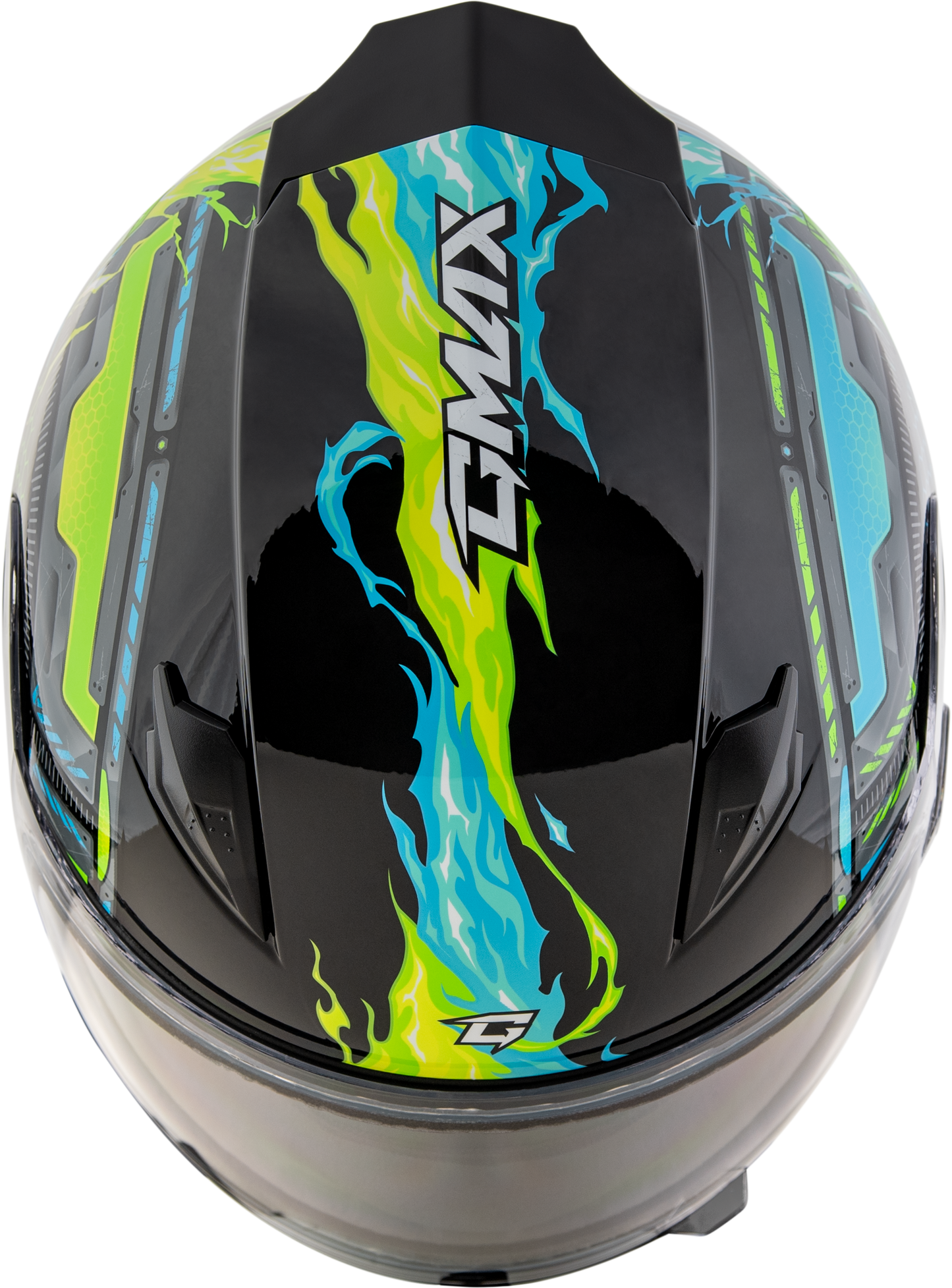 Gm 49y Charge Snow Helmet Black/Blue/Green Ym