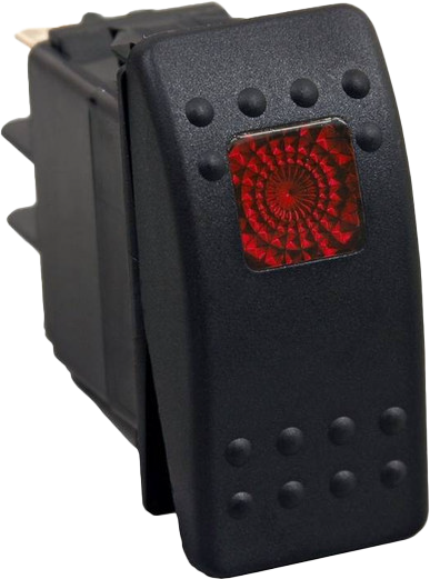 Lighted Rocker Switch Red