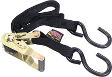Tie Down Ratchet S Hook 1"X6' Black Each