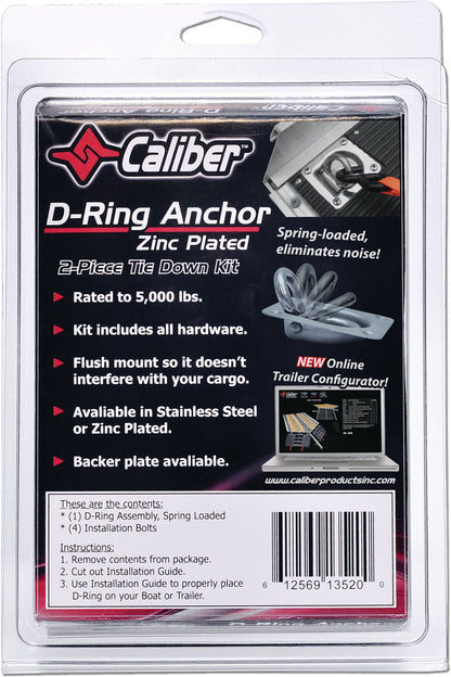 Zinc Coated Trailer D Ring Kit