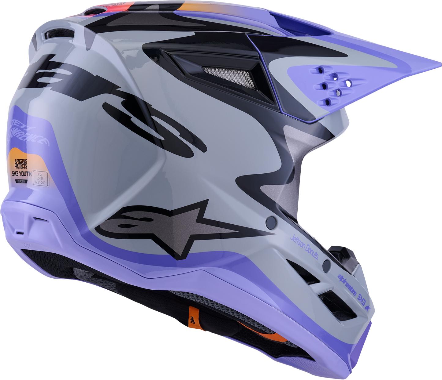Jettson Sm3 Helmet Gry/Purp/Blk Glossy 2x