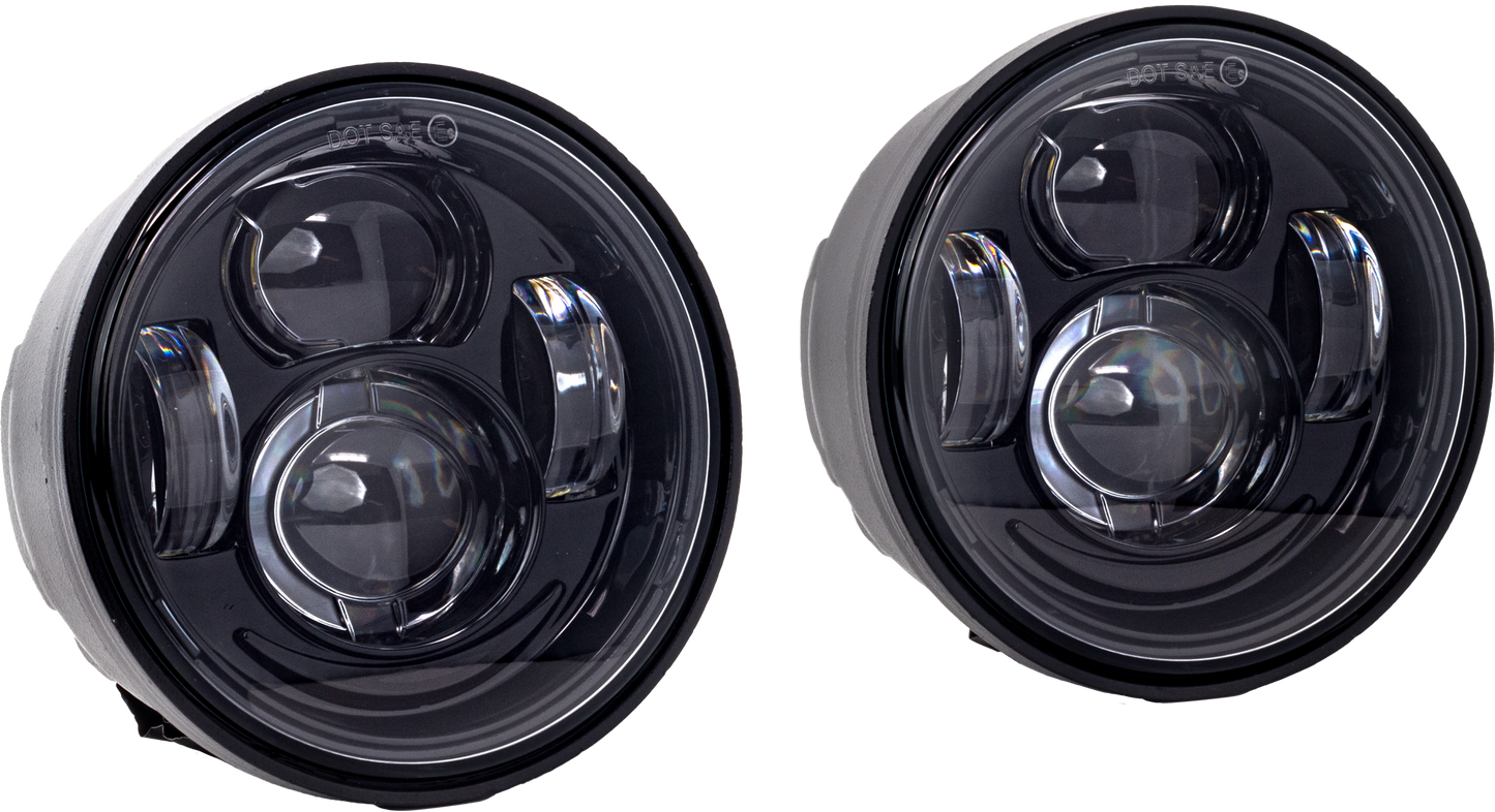 Led Headlight Kit (Pair) Blk `08 17 Fatbob