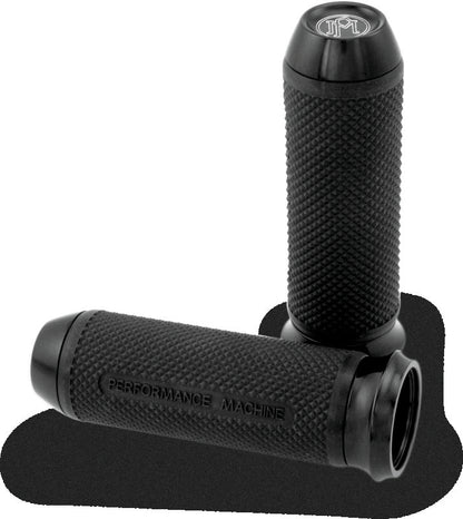 Performance Machine Handle Grip Set - Elite Cable  - Black Ano